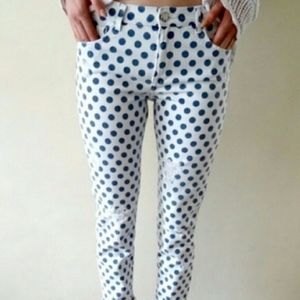 Zara Polka Dot Destructed Jeans